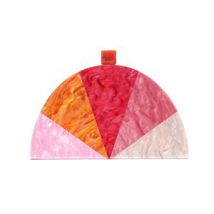 6524 Acrylic Clutch Purse,Semicircle Colorful, Evening Bag For Weddings